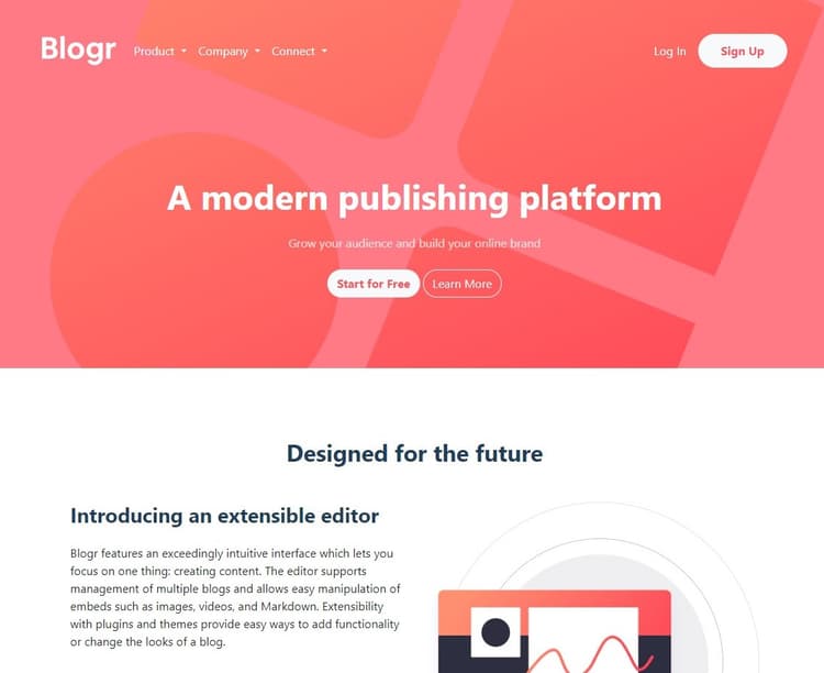 Landing Page - Blogr